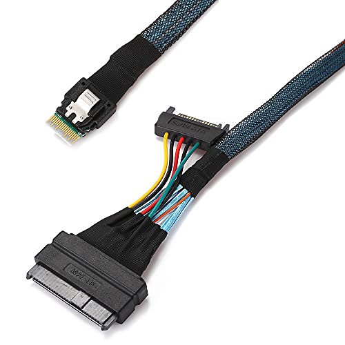 Cablecc U.2 U2 SFF-8639 to Slimline SFF-8654 4i NVME PCIe SSD Cable for Mainboard SSD 750 p3600 p3700 M.2 50CM - Image 2