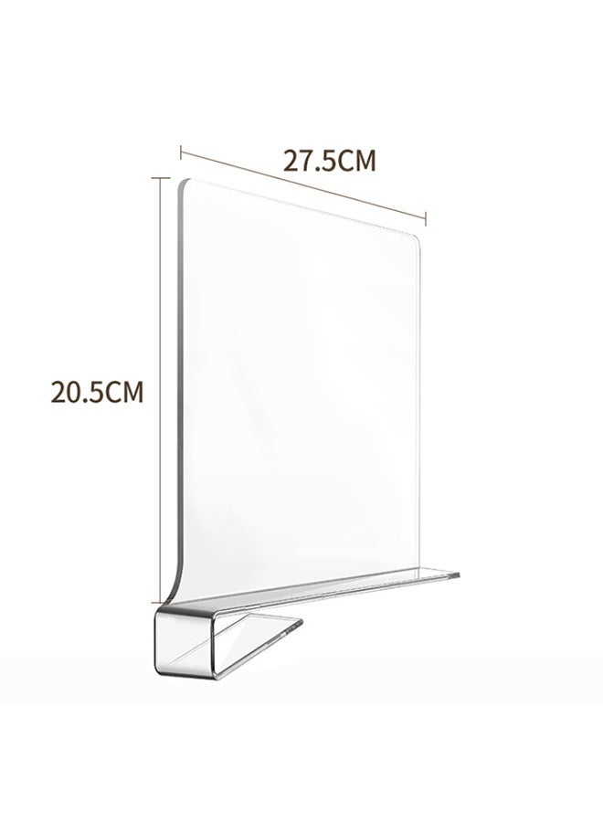 4 قطع لوحات تقسيم متعددة الوظائف ، خزانة الملابس ، مجلس الوزراء ، لوحة تقسيم رف الكتب ، أقسام خزانة الملابس ، أقسام أكريليك شفافة ، مناسبة للمطبخات وغرف المعيشة وغرف النوم - Image 2