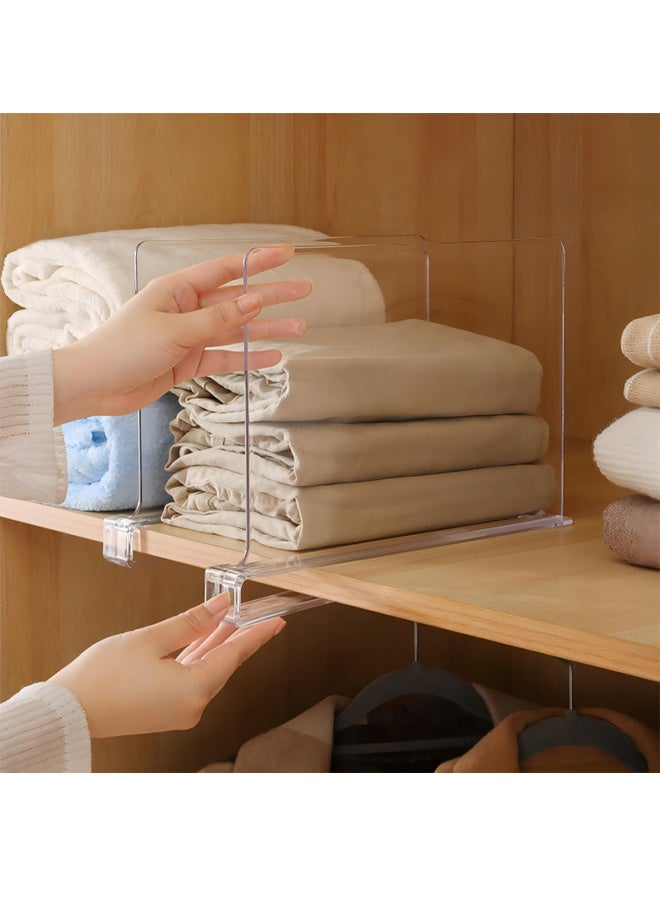 4 قطع لوحات تقسيم متعددة الوظائف ، خزانة الملابس ، مجلس الوزراء ، لوحة تقسيم رف الكتب ، أقسام خزانة الملابس ، أقسام أكريليك شفافة ، مناسبة للمطبخات وغرف المعيشة وغرف النوم - Image 1