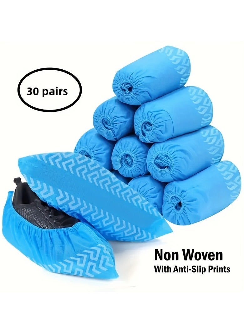 Arabest Disposable Shoe Covers - 30 Pack (15 Pairs) Disposable Shoe and Boot Covers Non-Slip, Durable Boot and Shoe Covers, One Size Fits All (Non-Woven)  - Image 4