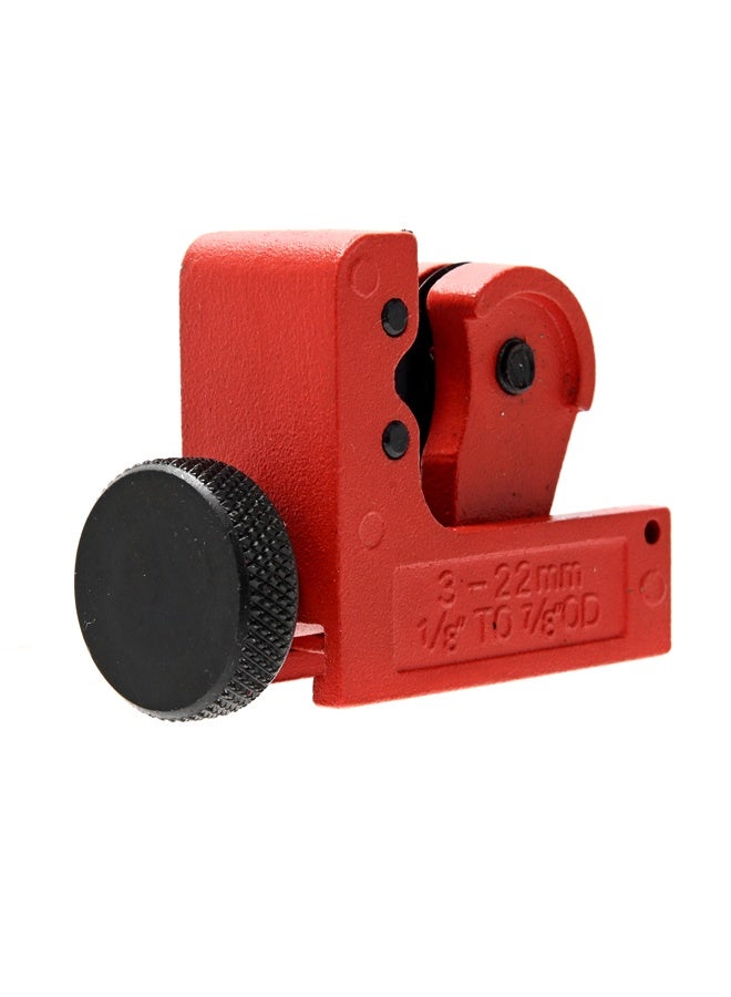 LAWAZIM Copper Pipe Cutter - 3-22mm (1/8" to 7/8") - Mini Tube Pipe Cutter with Adjustable Knob for Copper, Brass, and Aluminum Tubing - for Plumbing, HVAC, Refrigeration, and Home Repair, Orange - Image 3