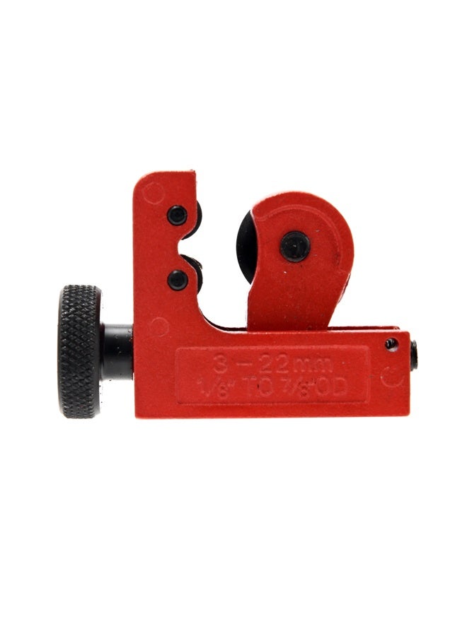LAWAZIM Copper Pipe Cutter - 3-22mm (1/8" to 7/8") - Mini Tube Pipe Cutter with Adjustable Knob for Copper, Brass, and Aluminum Tubing - for Plumbing, HVAC, Refrigeration, and Home Repair, Orange - Image 2