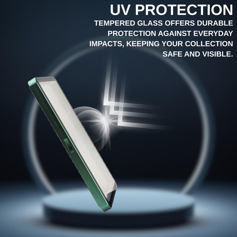 RedCap Magnetic Aluminum PSA Graded Card Holder 35PT Premium PSA Slab Protector Display Case with UV Resistant Glass Fits Standard PSA Graded Sports Trading Cards - Steel Moss - Image 2