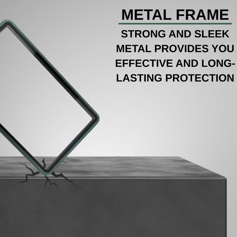 RedCap Magnetic Aluminum PSA Graded Card Holder 35PT Premium PSA Slab Protector Display Case with UV Resistant Glass Fits Standard PSA Graded Sports Trading Cards - Steel Moss - Image 3