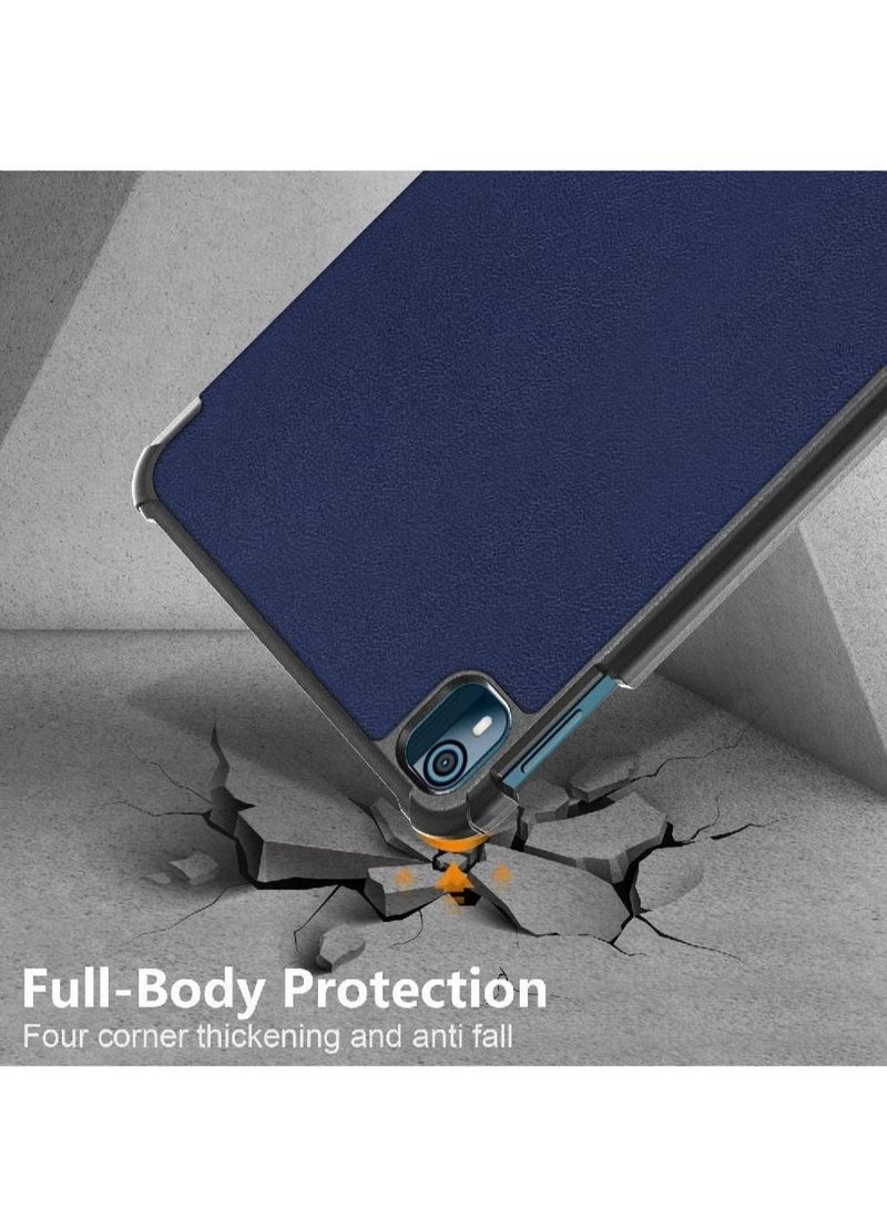 جينيكست Trifold Slim Stand Cover Hard Shell Folio Lightweight Case Smart Cover لهاتف Nokia T10 Tablet Case - Image 2