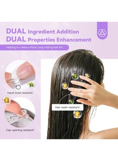 سافي لاند مزيل غراء الأظافر Nail Glue Duo: قلم زيت البشرة لإزالة غراء الأظافر للأظافر التي يتم الضغط عليها غراء الأظافر 5S جاف قوي للغاية، زيت الخروع Ve مزيل غراء الأظافر السريع واللطيف للأكريليك، جل X Nails  - Image 5
