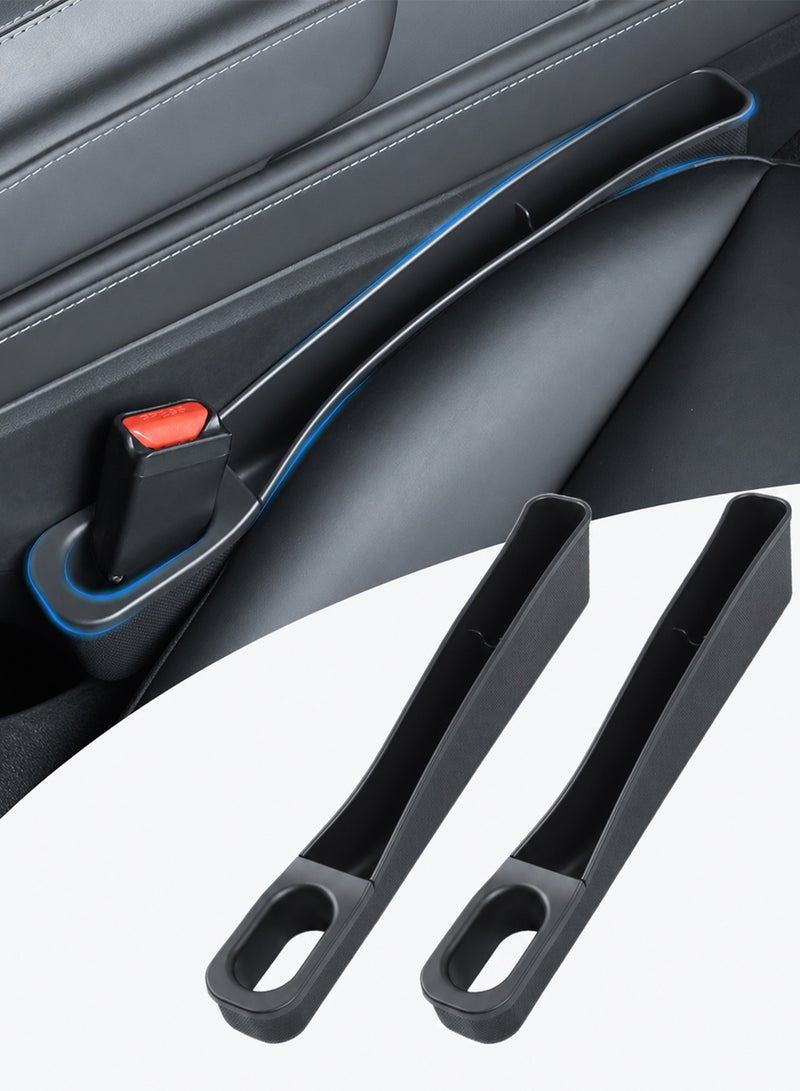 Delehehe 2PCS Car Seat Gap Filler Organizer for Tesla Model 3 / Model Y (2019-2026), Front Seat Console Storage Box, Auto Interior Accessories for Holding Phone, Keys, Sunglasses,Tesla Accessories - Image 1