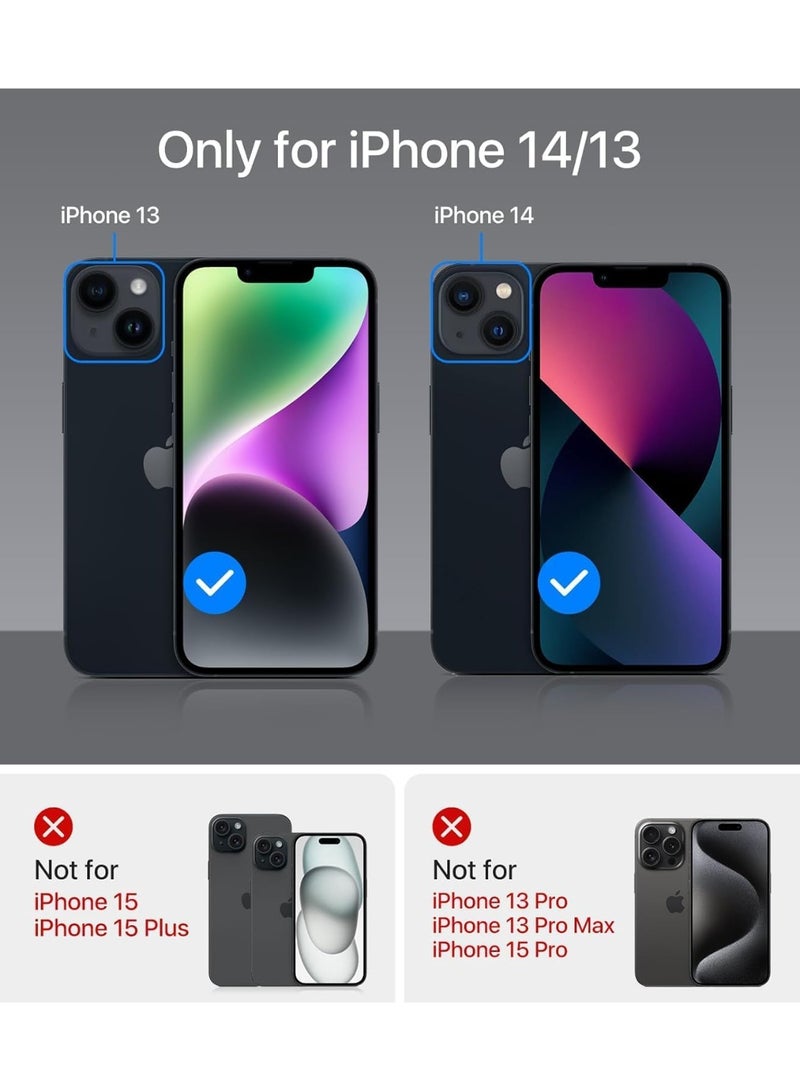 جراب مغناطيسي قوي لهاتف iPhone 14 / iPhone 13، صديق للبشرة [متوافق مع Magsafe] [حماية اختبار الدرجة العسكرية] جراب نحيف شفاف غير لامع لا يصفر أبدًا (رمادي) - Image 2