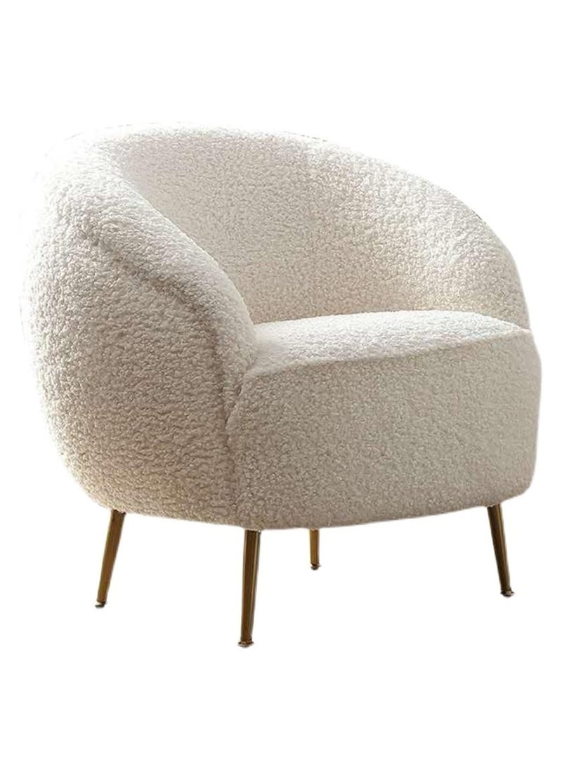 White boucle chair with golden legs modern design - pzsku/Z2B19BA8FB5F604833533Z/45/_/1708509963/5e4de4a4-4bf1-4f6c-96b3-788df14f8edf