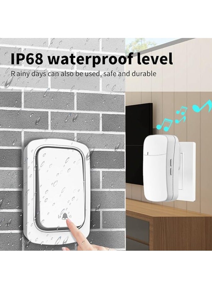 SIXWGH Wireless Doorbell No Battery required Waterproof Self-Powered Door bell Sets Home Outdoor Kinetic Ring Chime Doorbell  - Image 4
