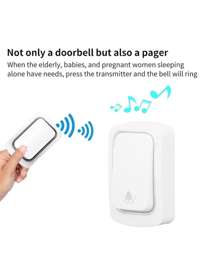 SIXWGH Wireless Doorbell No Battery required Waterproof Self-Powered Door bell Sets Home Outdoor Kinetic Ring Chime Doorbell  - Image 2