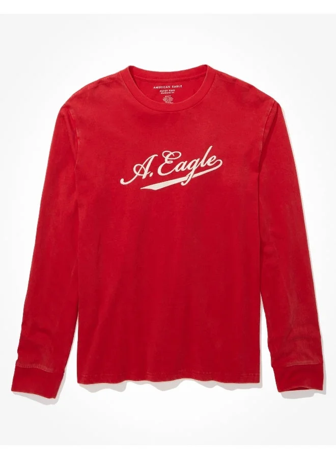 American Eagle  AE Super Soft Long-Sleeve Graphic T-Shirt  | Best Price UAE