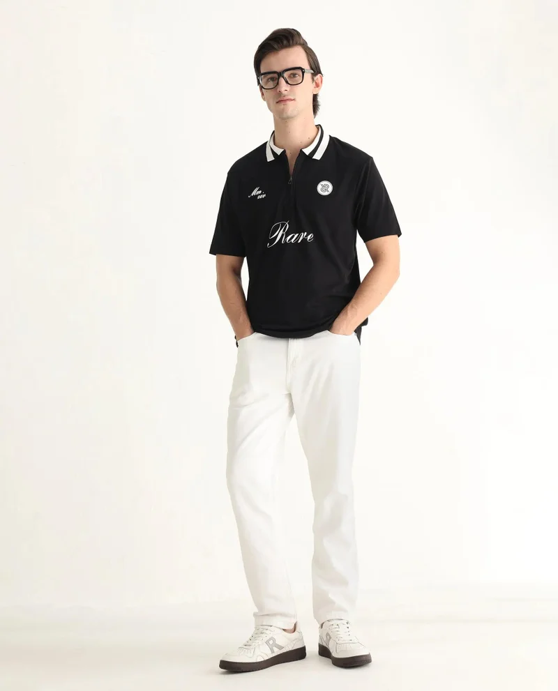 Rare Rabbit Men's Embroidered Relaxed Fit Polo