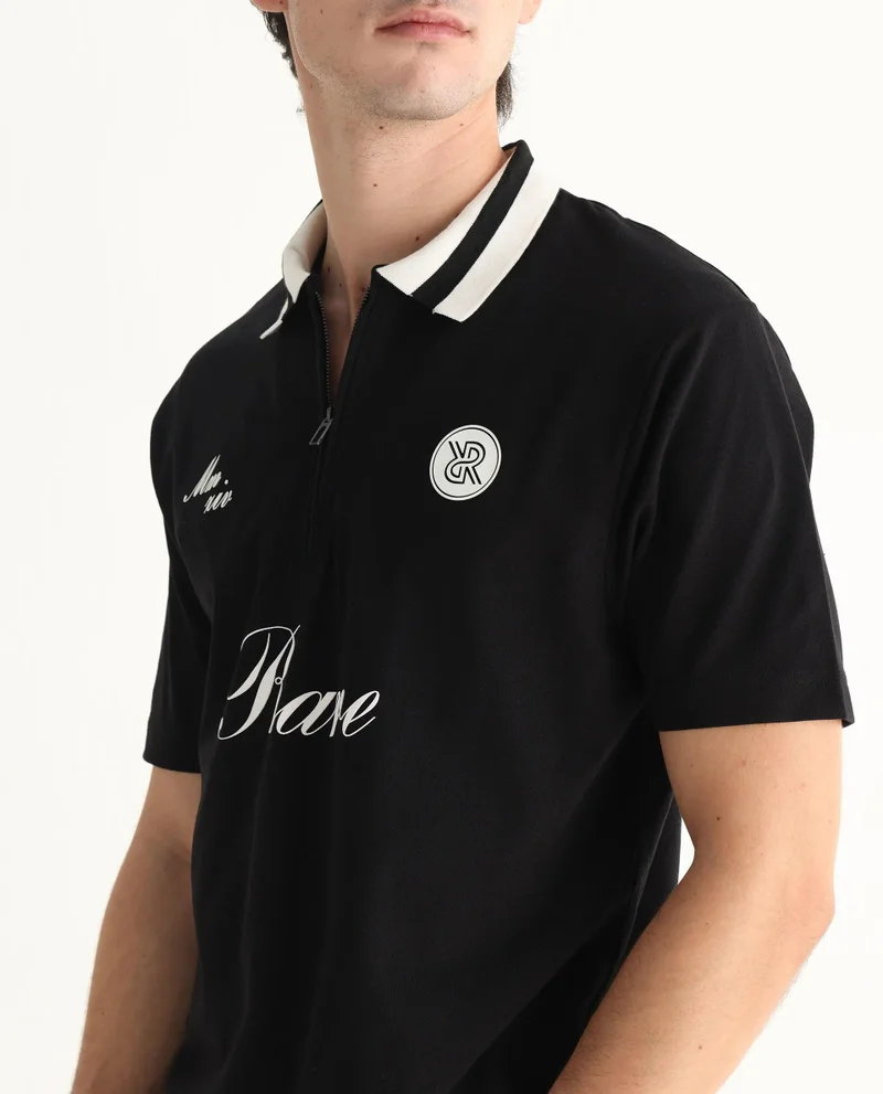 Rare Rabbit Men's Embroidered Relaxed Fit Polo