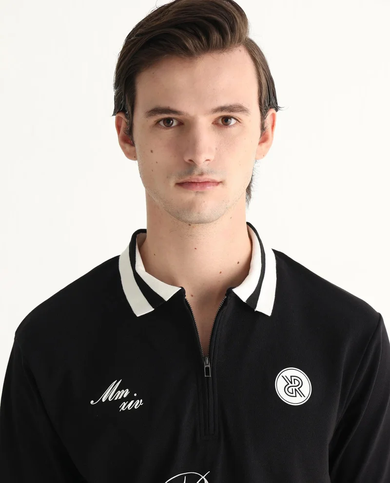 Rare Rabbit Men's Embroidered Relaxed Fit Polo