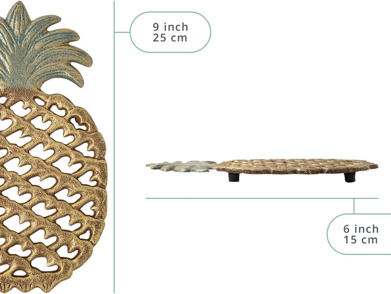 Comfify Cast Iron Pineapple Trivet - Decorative Kitchen and Dining Table Accessory - Image 3
