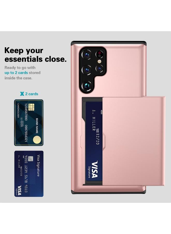 اس-توب جراب لهاتف Samsung Galaxy S22 Ultra 5G جراب هاتف مقاوم للصدمات مزود بفتحة للبطاقة - Image 3
