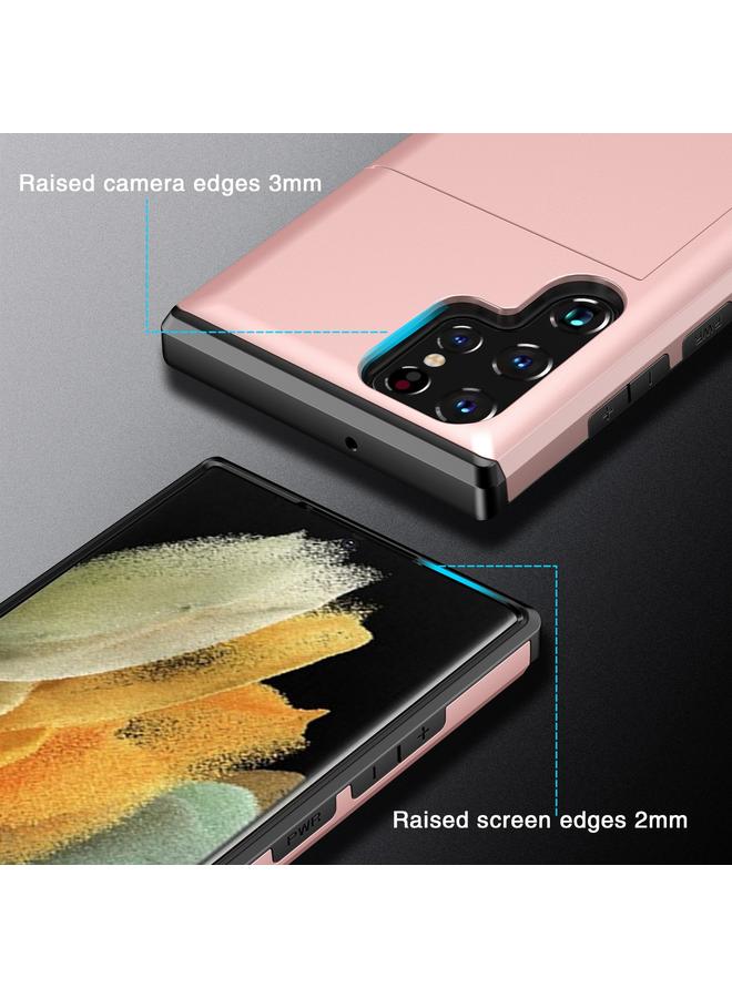 اس-توب جراب لهاتف Samsung Galaxy S22 Ultra 5G جراب هاتف مقاوم للصدمات مزود بفتحة للبطاقة - Image 4