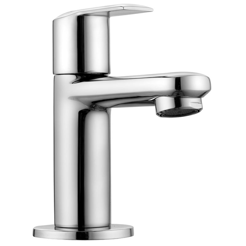 ALTON XNO5001, Brass Pillar Cock | Wash Basin Tap | Bathroom Taps | Silver - Image 1