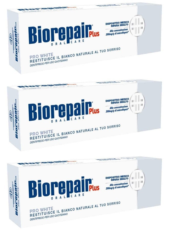 Biorepair Pro White Daily Toothpaste - 2.54 Fluid Ounces (75ml) Tubes (Pack of 3) [ Italian Import ] - Image 2