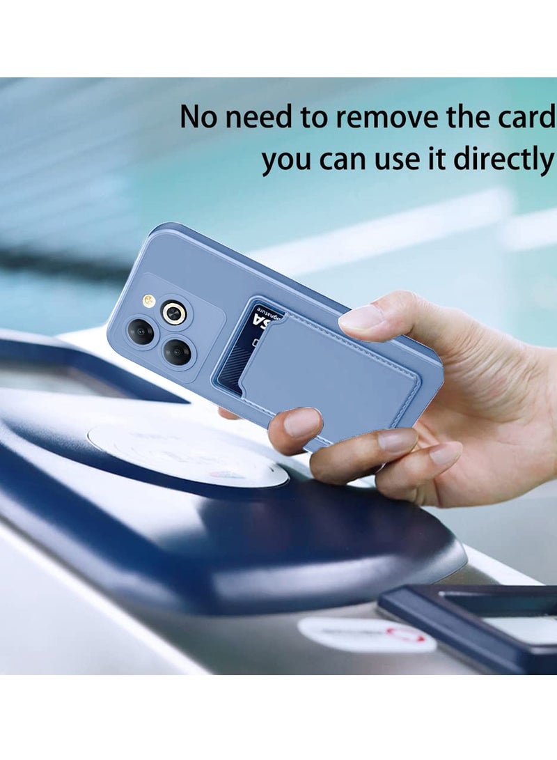 دبليو تيك غطاء حماية من السيليكون TPU مع حامل بطاقات لهاتف انفينيكس سمارت 8 4G 2023 رمادي - Image 3