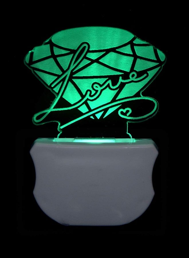 ZULKA Get Your Traditions Diamond 3D Illusion Multicolor Acrylic Night Lamp for Bedroom,Kids Room(Pack of 1) - Image 1