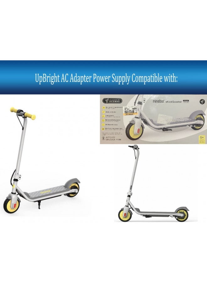 UPBRIGHT - UpBright 25.2V AC/DC Adapter Compatible with Segway Ninebot Zing C8 C10 C20 E8 E10 E12 C Z Series ZINGC8 ZINGC10 ZINGC20 082-07-0012 21.6V Li-ion Battery eKickScooter Electric Scooter 24.2V Power - Image 1