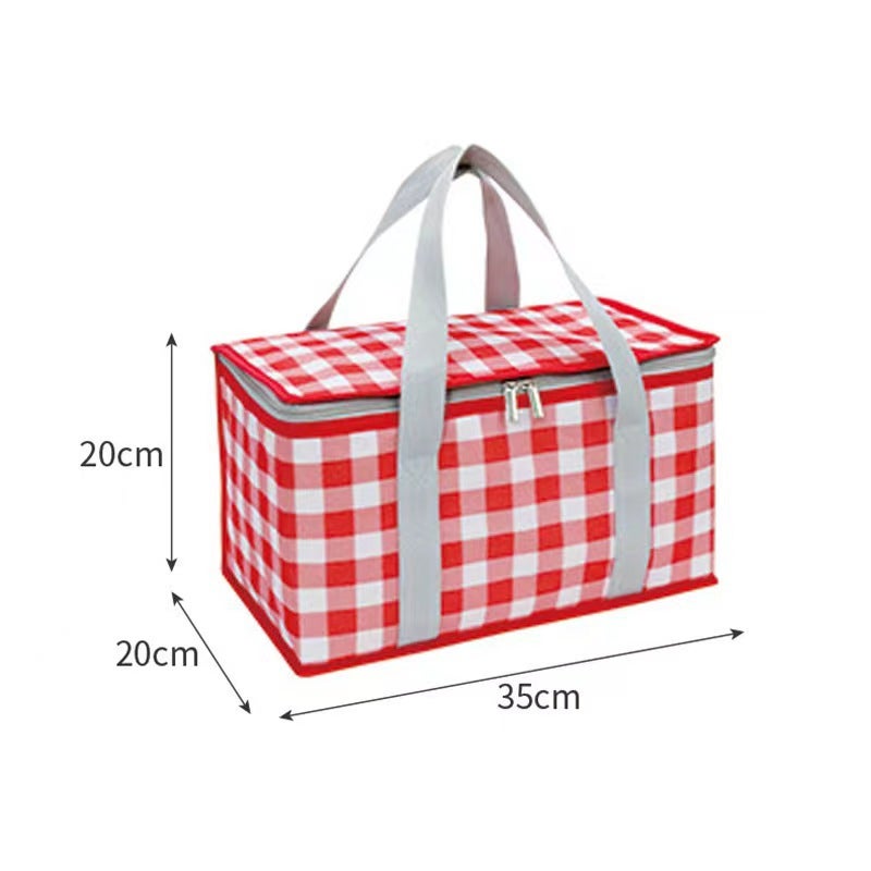Premium Insulated Cooler Bag for Hot Cold Food Red 