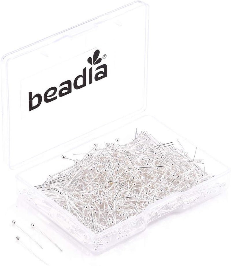 beadia Ball Head pins Silver for DIY Jewelry Making 20mm 600pcs - Image 1