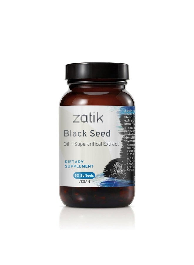 Zatik Naturals - Black Cumin Seed Oil & Supercritical Extract, Cold Pressed, Unrefined, USDA Organic, Gluten Free, Vegan, 90 Vegan Softgels - Image 1
