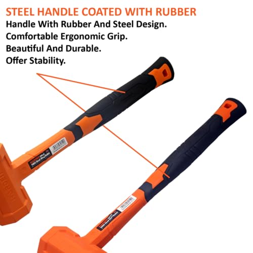 HARDEN 900g Professional Dead Blow Rubber Mallet Hammer | Integrated Non-Rebound Design with Steel Handle & Internal Steel Balls | Ideal for Tile, Marble, Woodworking & Auto Repair – 590449 - Image 5