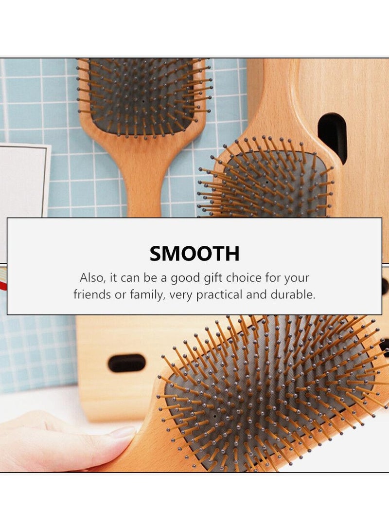 فرشاة وسادة هوائية لتدليك فروة الرأس مشط تدليك فروة الرأس فرشاة شعر خشبية - Image 5
