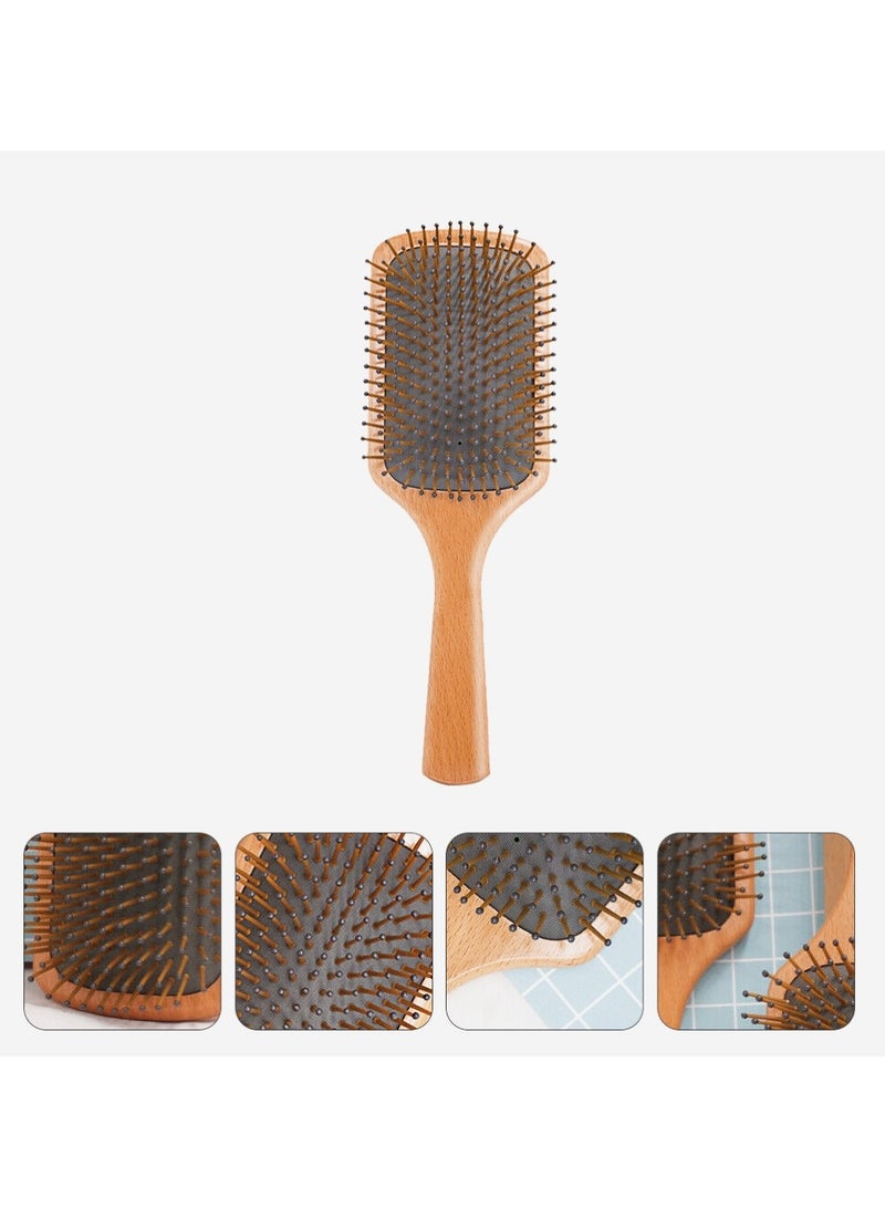 فرشاة وسادة هوائية لتدليك فروة الرأس مشط تدليك فروة الرأس فرشاة شعر خشبية - Image 2