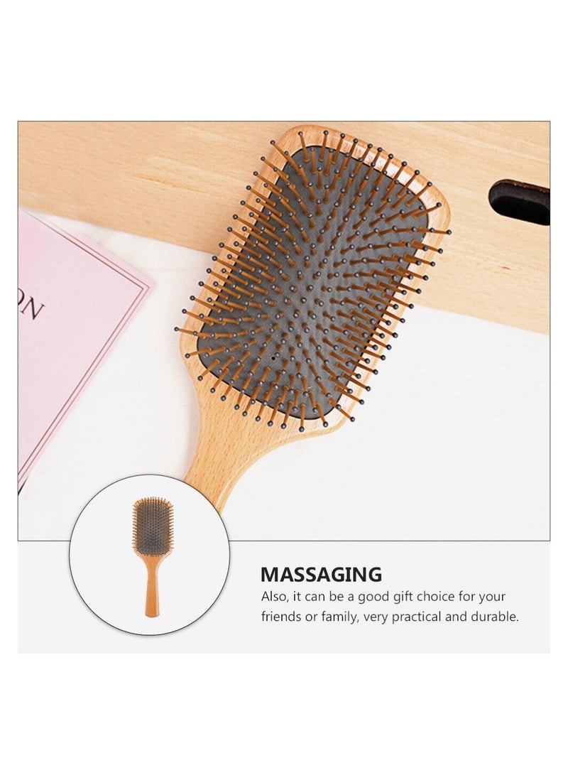 فرشاة وسادة هوائية لتدليك فروة الرأس مشط تدليك فروة الرأس فرشاة شعر خشبية - Image 4