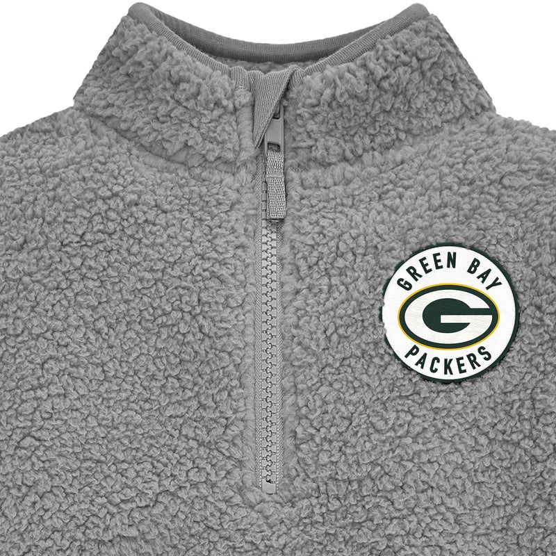 Gerber NFL Baby & Toddler 1/4 Zip Sherpa Pull-Over, Green Bay Packers, 18 Months - Image 4