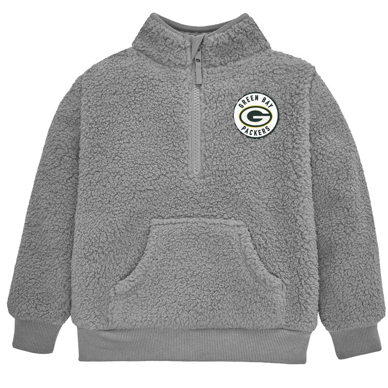 Gerber NFL Baby & Toddler 1/4 Zip Sherpa Pull-Over, Green Bay Packers, 18 Months - Image 1