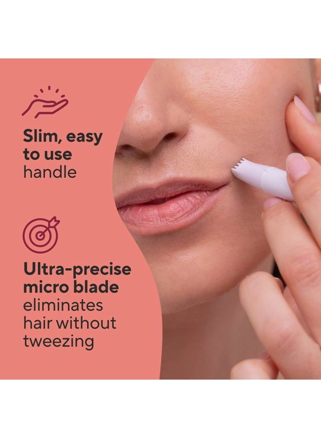 finishing touch إزالة الشعر الزائد، أداة إزالة الشعر بشفرة دقيقة، مصممة لقص الشعر الزائد من الذقن والشفتين إلى الأصابع وأصابع القدمين بدون ألم، لجميع أنواع البشرة - Image 4