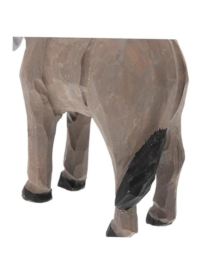 Wooden Donkey Ornaments Animal Donkey Decors Donkey Figurine Wood Ornaments Desktop Donkey Decoration Wood Crafts Woodcarving Ornament Tabletop Adornment Antique Manual