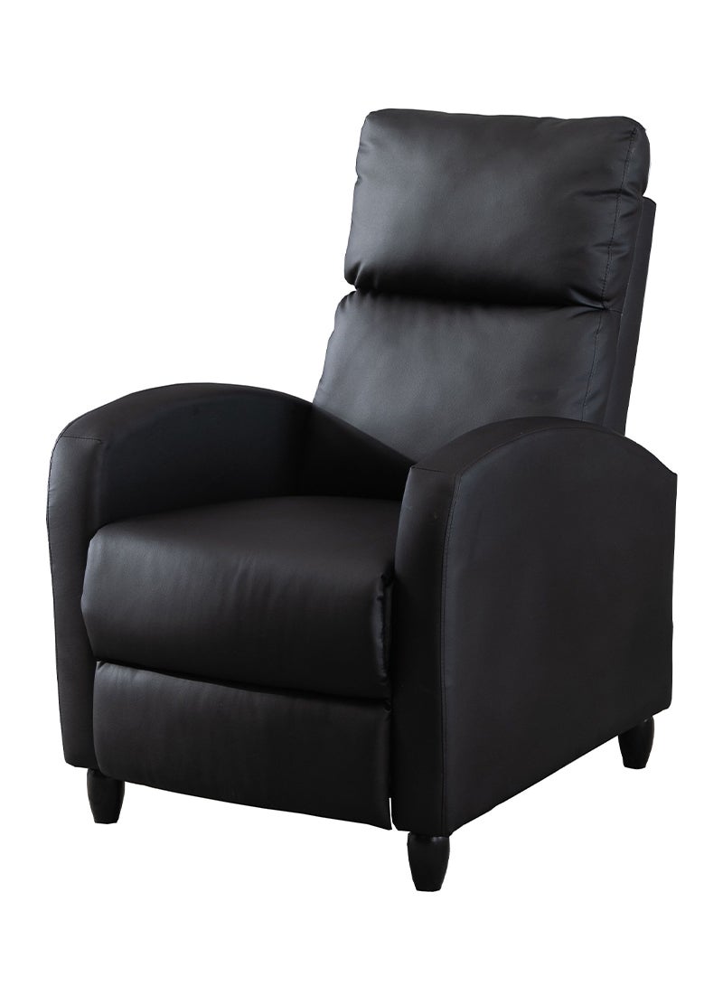 Mahmayi Ultimate Modern Single Recliner Sofa Padded Seat Black with Leatherite PU - Image 1