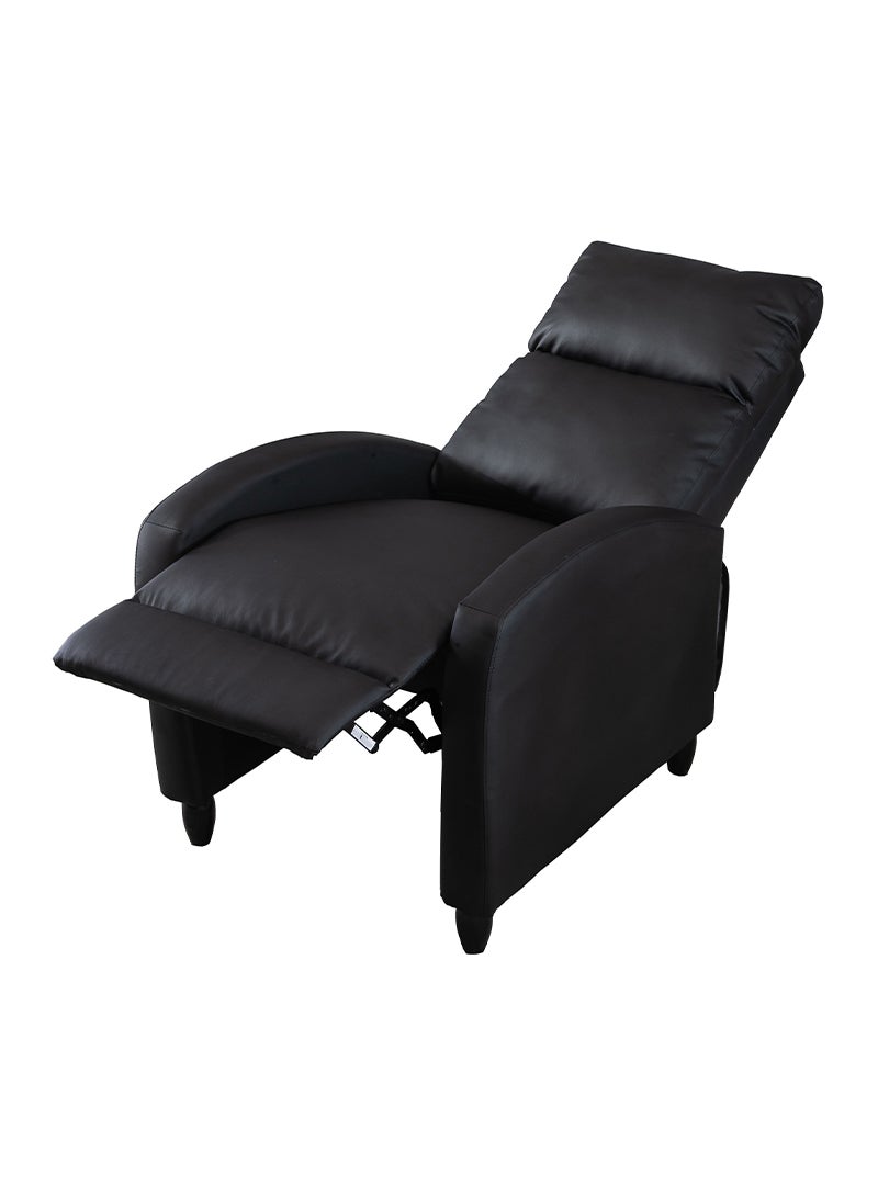 Mahmayi Ultimate Modern Single Recliner Sofa Padded Seat Black with Leatherite PU - Image 3