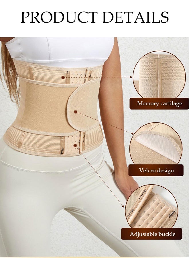 DUNISO حزام تدريب الخصر للنساء، حزام دعم الخصر الرياضي القابل للتعديل، حزام بطن مريح وقابل للتنفس لتنسيق الجسم للنساء، يستخدم للتنحيف، والتشكيل، وإصلاح ما بعد الولادة، XL - Image 3