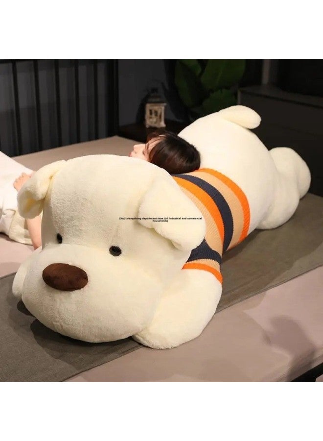 Large Dog Doll Sleeping Pillow Sleeping Dog Plush Toy Bed Doll Gift Japan-Specification:[high-end Goods] 1.2m About 3kg+-Color:Pink Doll