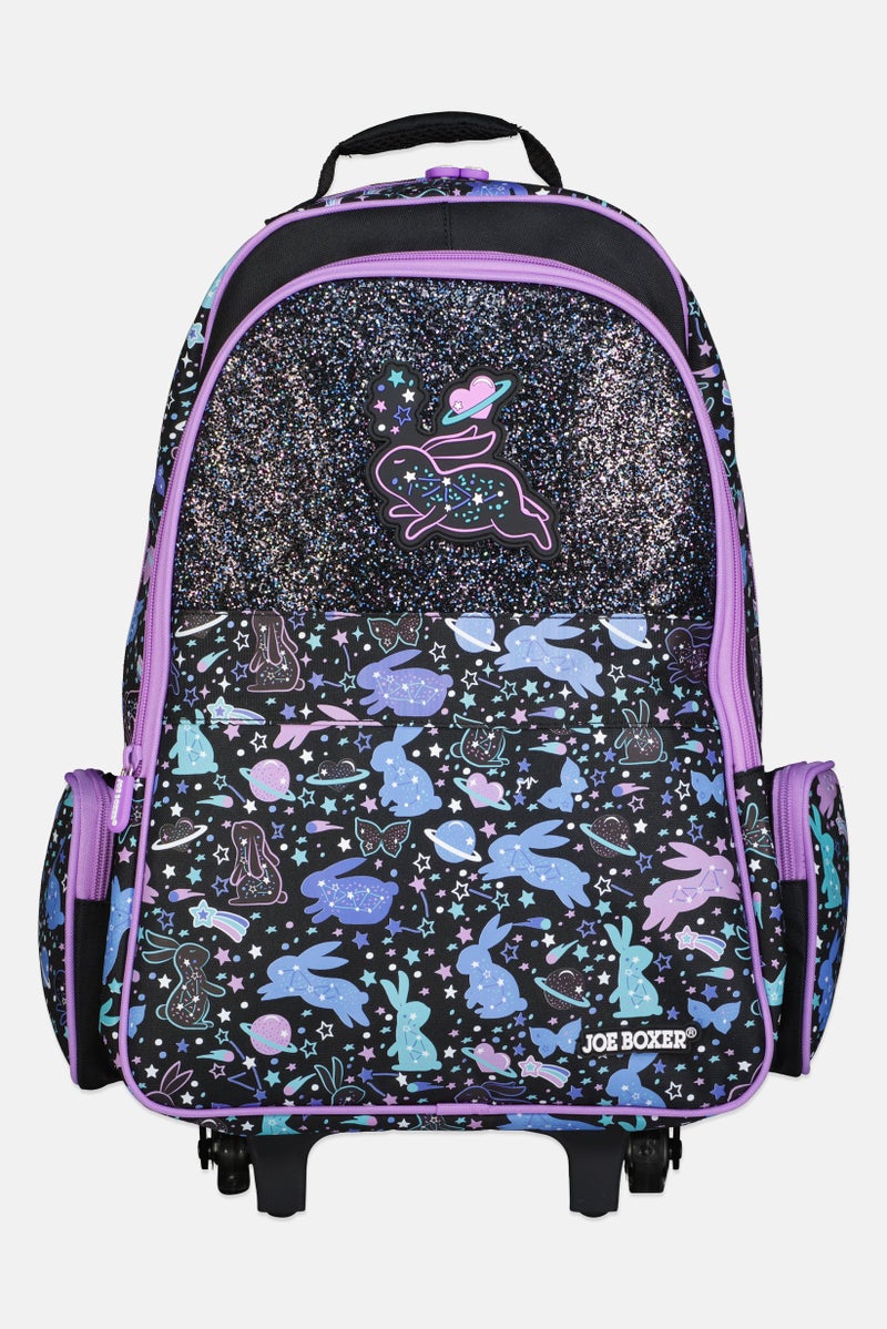 Joe Boxer Kids Girl Graphic Print Trolley Backpack, Multicolor - Image 1