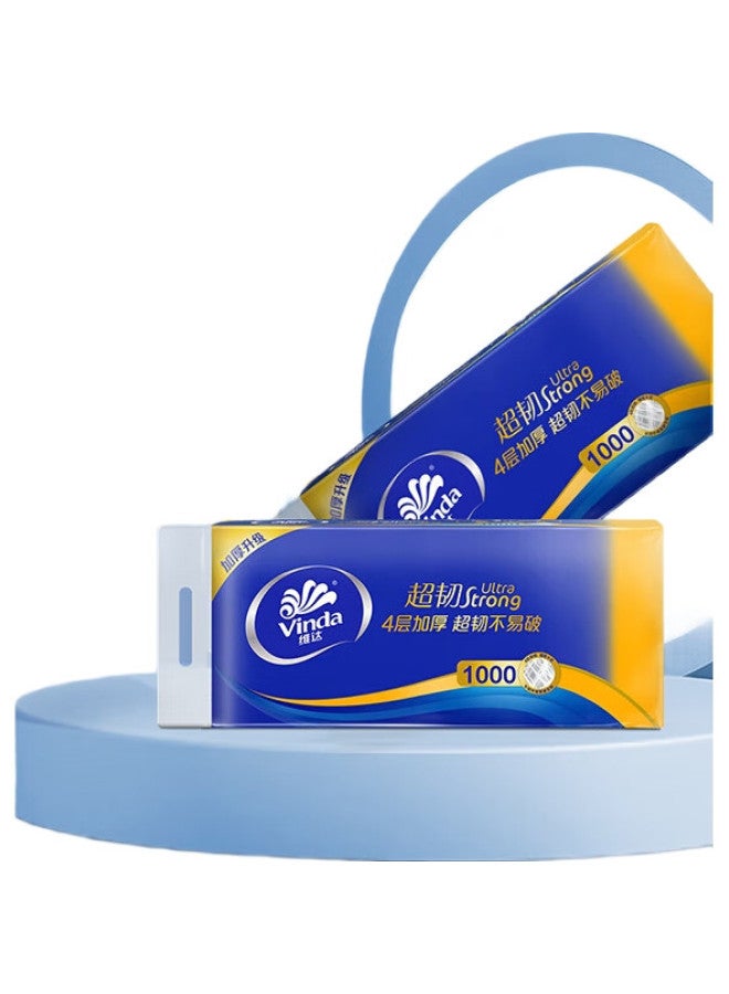 Vinda Coreless Toilet Paper, Extra Strong 4-Ply 100G*10 Rolls, New And Old Packaging, Thick And Durable, Toilet Paper - Image 1