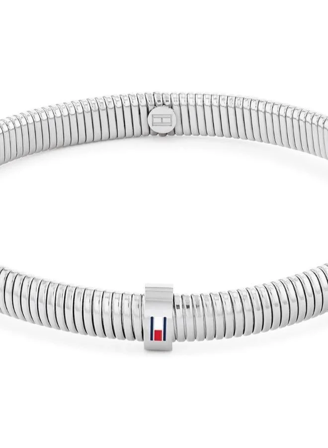 Tommy Hilfiger  Stretch Bangle Bracelet in Stainless Steel for Women | Best Price UAE