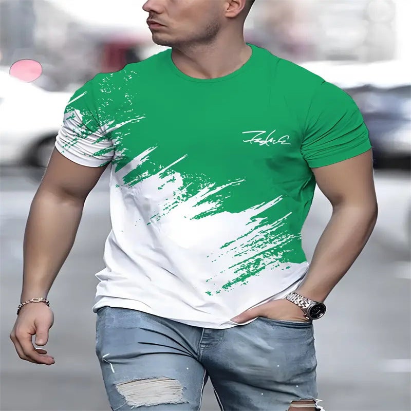 Trade Men'S Casual Fashion Short-Sleeved T-Shirt 3D Digital Printing Short-Sleeved T-Shirt - Image 5