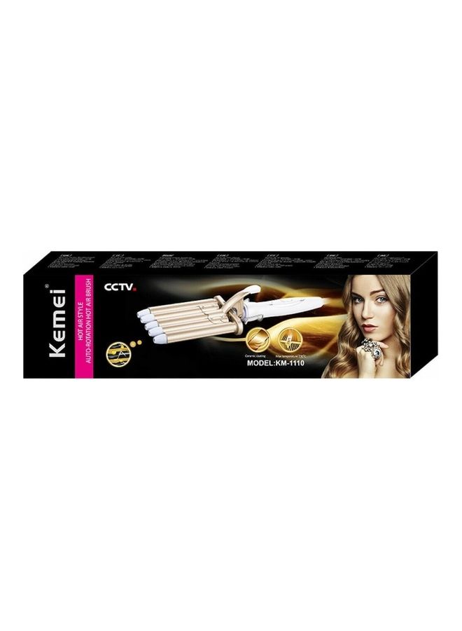 Kemei 5 Barrel Portable Hair Curler Electric Iron White/Beige 1.8meter - Image 2