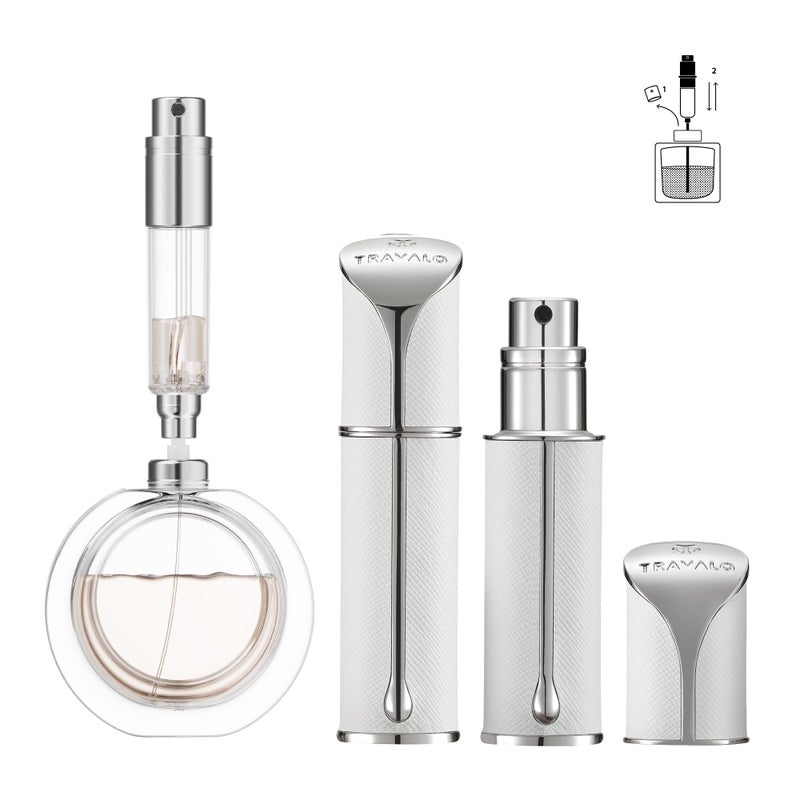 Travalo AQUA Refillable Perfume Atomizer 5ml Travel Perfume Bottle with Easy Bottom Refill LeakProof Mini Cologne Sprayer TSAApproved Pocket Fragrance Spray for Women Men1 Piece White - Image 2