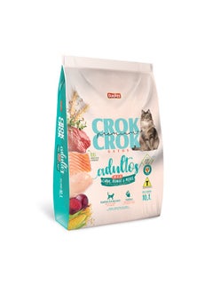 CROK CROK Mix Adult Dry Cat Food, Triple Protein with Chicken, Fish & Meat, Balanced Nutrition, 1kg