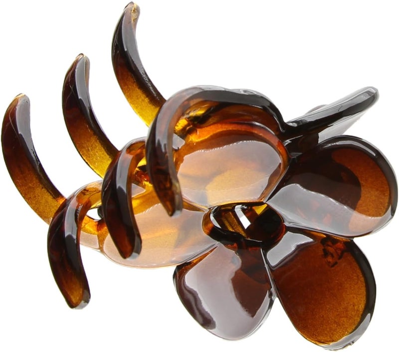 Caravan Flower Hair Claw in Tortoise Shell - Model 483 - Image 1
